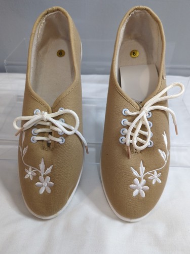 Damart beige canvas lace - beige,
