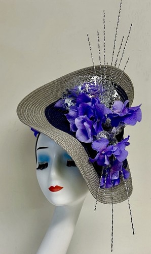 Ascot royal fascinator - royal,