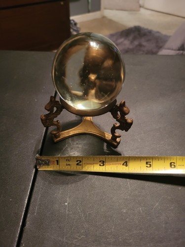 Big antique crystal clear - big, ball