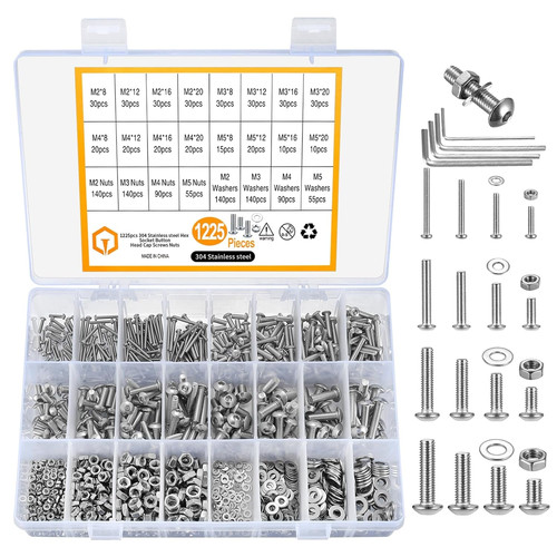 1225pcs m5 hexagon - m2, m4