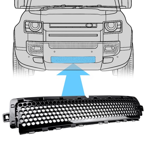 Lower front bumper mesh - lower,