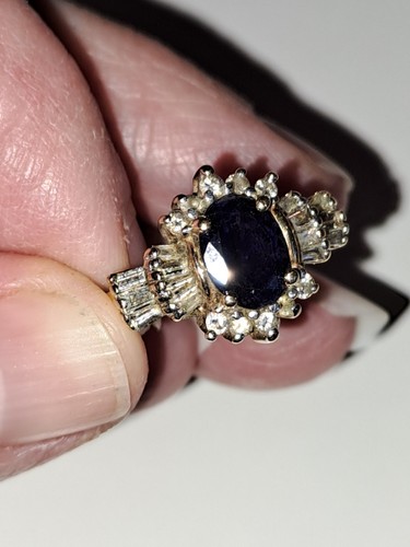 14k gold diamond sapphire - gold,,
