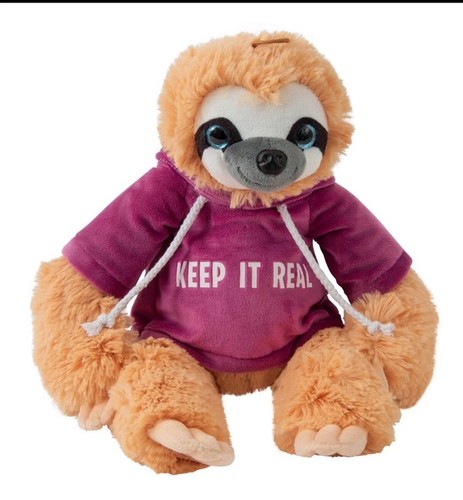 25cm toy colour hoodie - hoodie, sloth