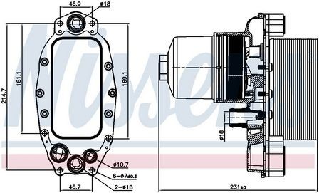 Nissens engine oil cooler - nissens,