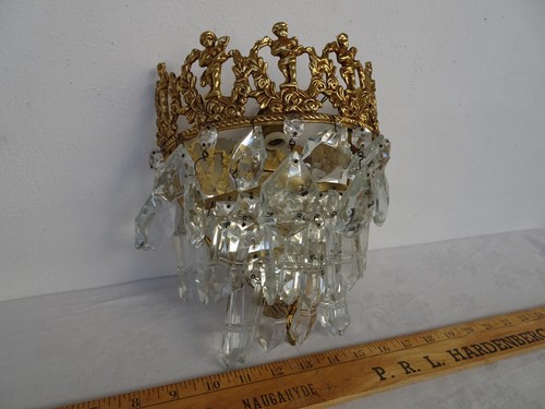 French antique lead - french, glass,wall