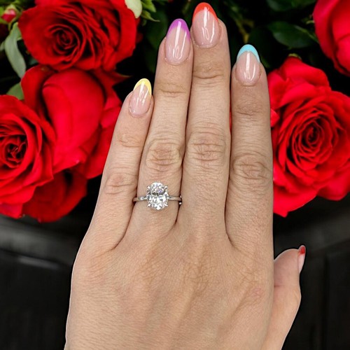 Oval cvd diamond solitaire - diamond,