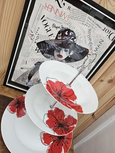 Tier cake stand red - cake,