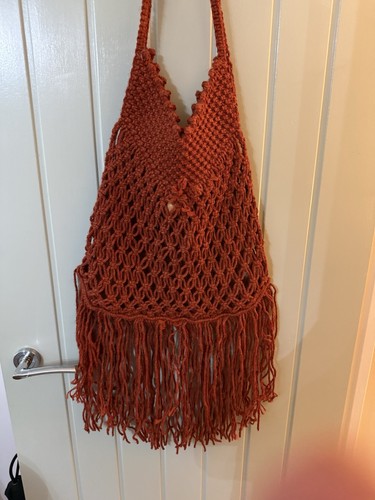 Boho hippy crochet tassel bag - hippy,