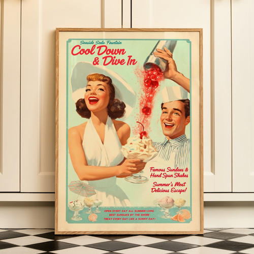 Vintage ice cream sundae - vintage,