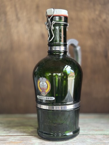 Vintage green glass - glass, cast