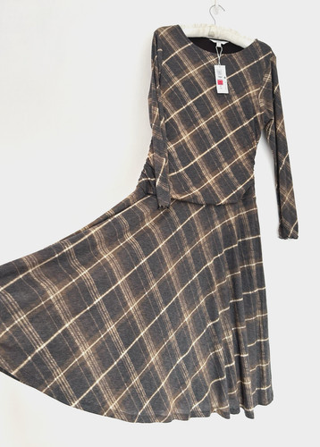 Dress woman plaid check - m,