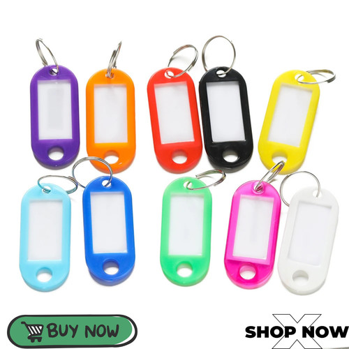 Key tags fobs - key, plastic