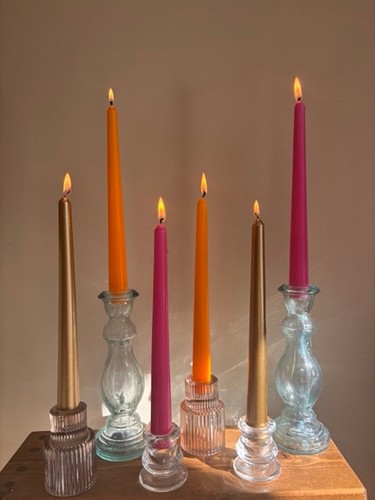 Gilded sunset taper - candle, set
