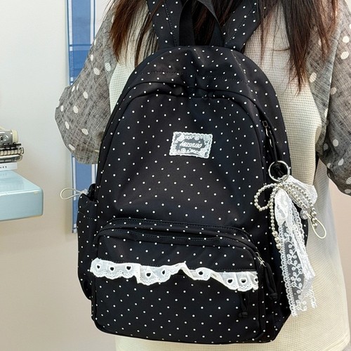 Polka dot student schoolbag - dot,