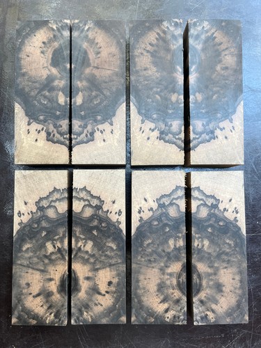 Black and white ebony - ebony, x-cut