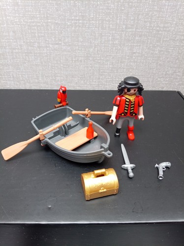Playmobil pirate with row - pirate, boat