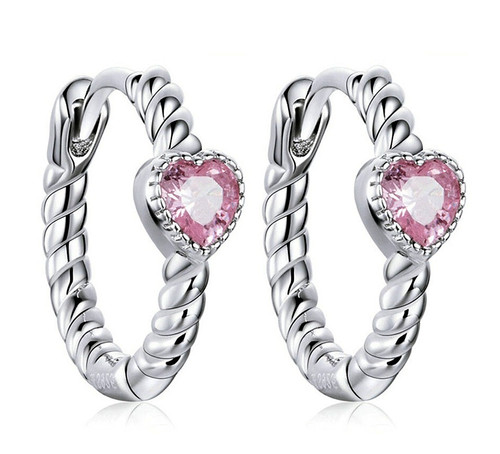925 sterling silver pink - pink, cz
