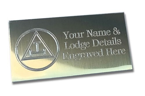 Engraved gold masonic plaque - masonic,