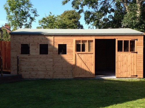20ft wooden garage workshop - wooden,