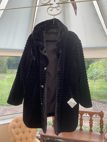 Chesca black textured faux - black,
