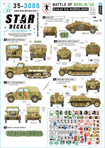 Star decals 3005 35 - decals, 35-3005