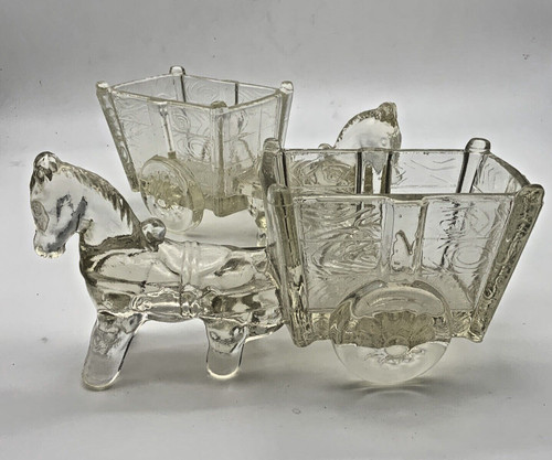 Vintage glass horse donkey - vintage,