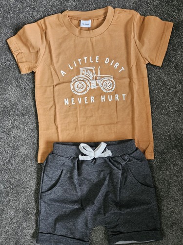 Boys tractor shirt shorts - shirt,
