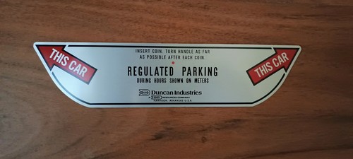 Genuine duncan parking meter - parking,