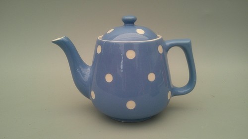Green blue domino - green, teapot