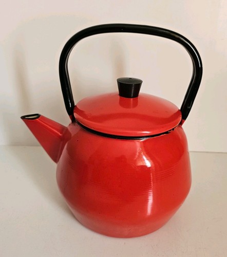Vintage enamel tea pot - tea, and