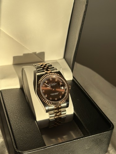 Diamond chocolate seiko dial - diamond,