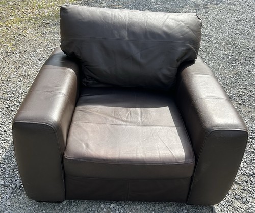 John lewis dark brown leather - john,