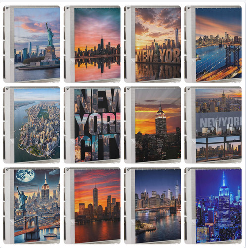 New york city skyline shower - new,