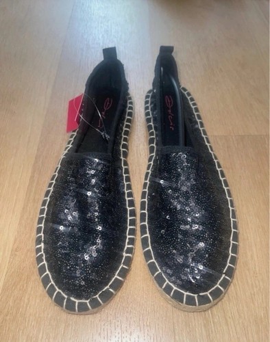 Black sequin espadrilles - sequin,