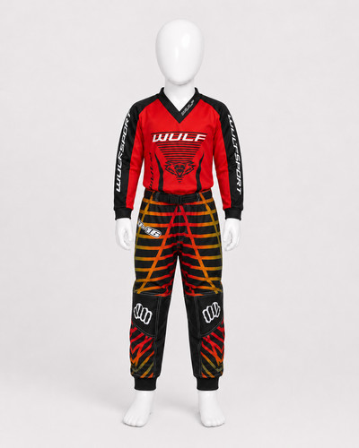 Kids red motocross - , motorbike