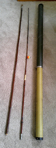 Vtg 2pc bamboo fishing - 10',