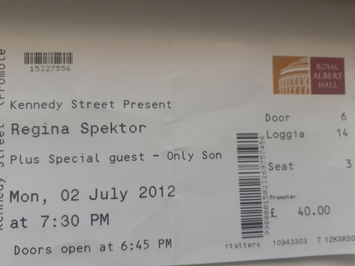 Regina spektor ticket - spektor, ticket,