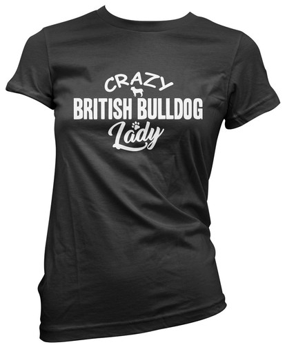 Crazy british bulldog - crazy, lady