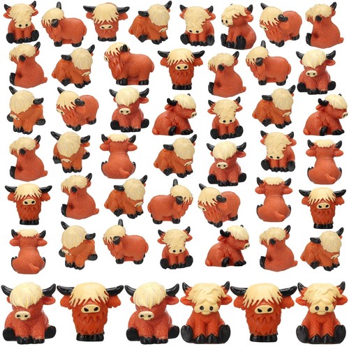 Mini highland cow figurine - cow,