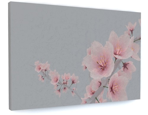 Pink flowers floral canvas - flowers,