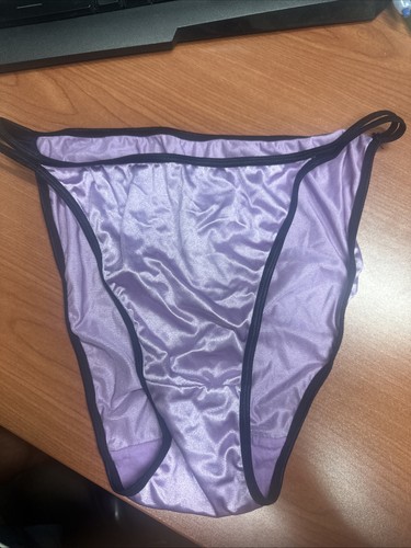 Satin string bikini panties - bikini, xl