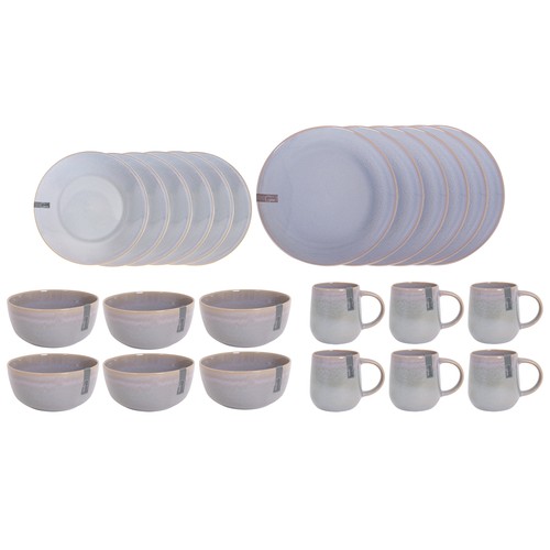 24pc set stoneware - stoneware, side
