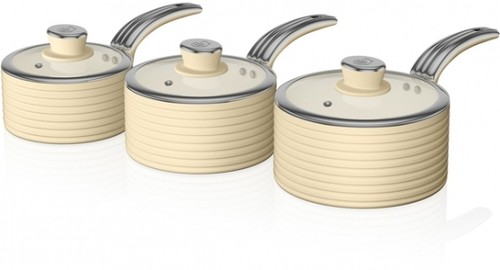 Swan retro 3pc pan set - swan,