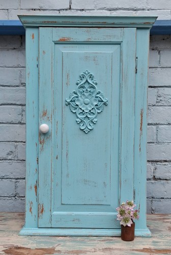 Distressed blue wall - distressed,