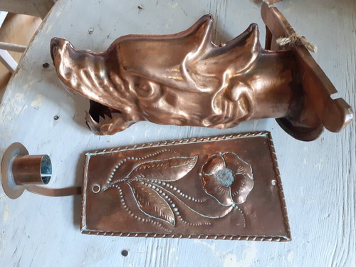 Unusual antique copper dragon
