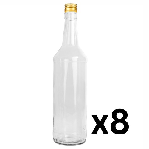 Glass bottle 1000ml with - glass, 1l