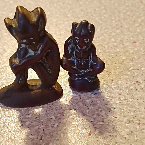 Pair small brass - pair, of