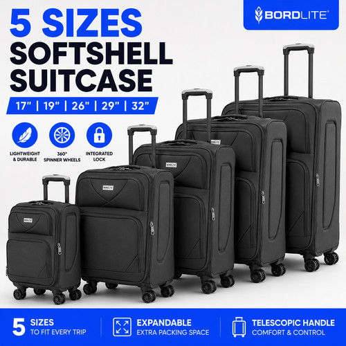 Bordlite black soft - black, suitcase