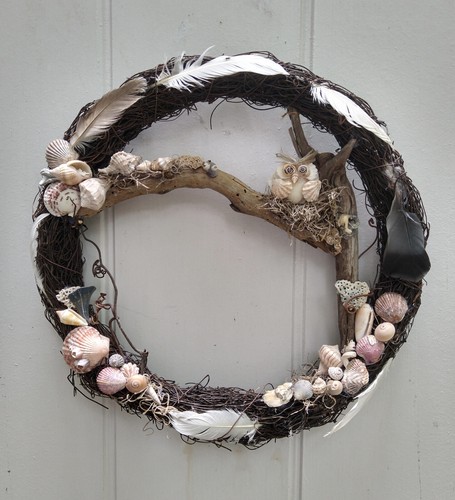 Vine wreath decorated - vine, with