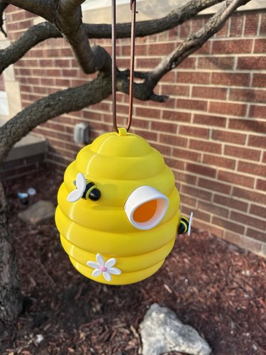 Beehive shaped yellow - beehive, plastic